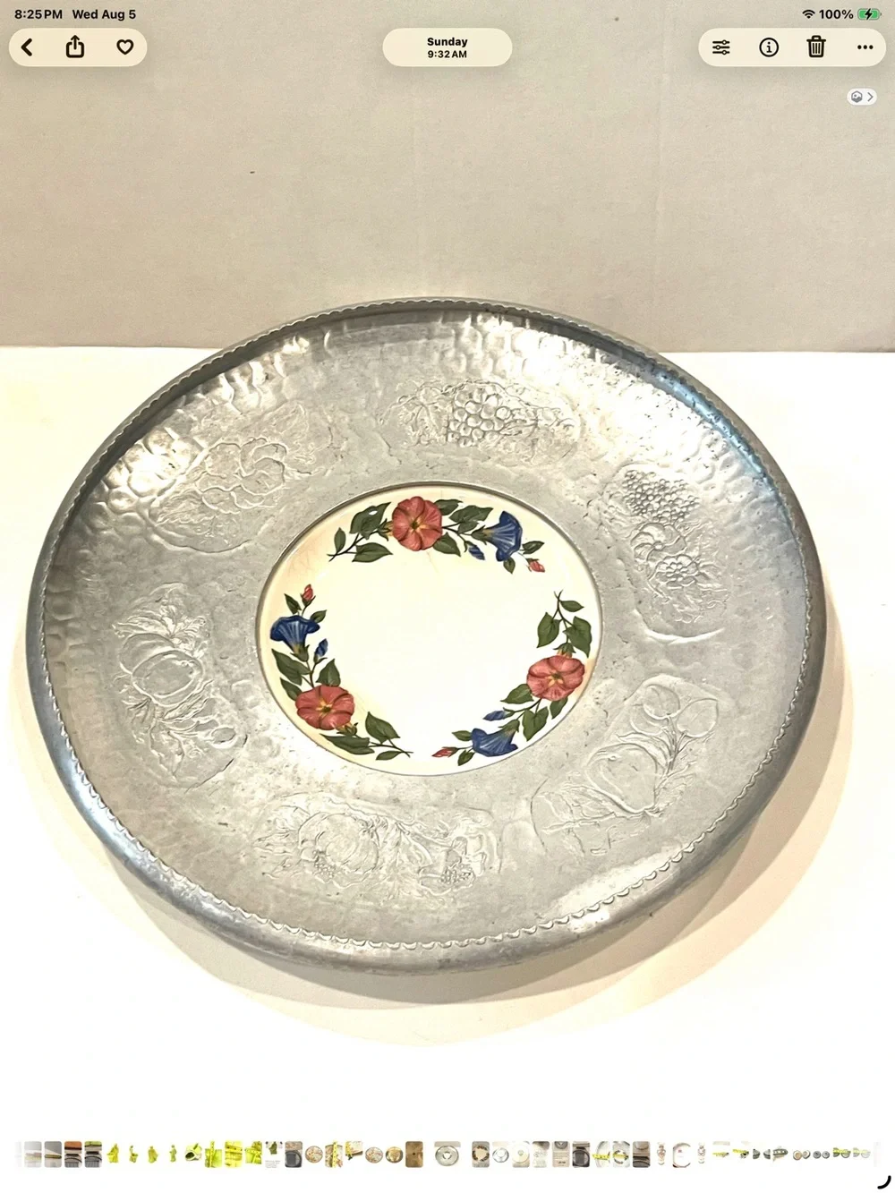 Vintage Cromwell Aluminum Hand Wrought Dish